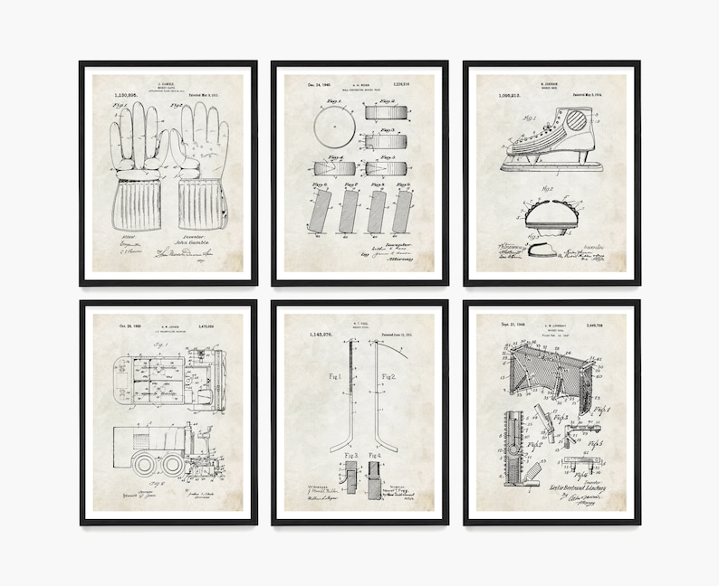 Hockey Patent Poster Set