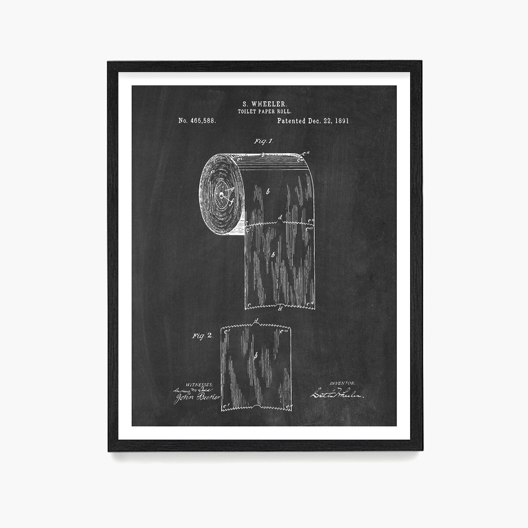 Toilet Paper Patent Art Print: Funny Bathroom Decor - Etsy