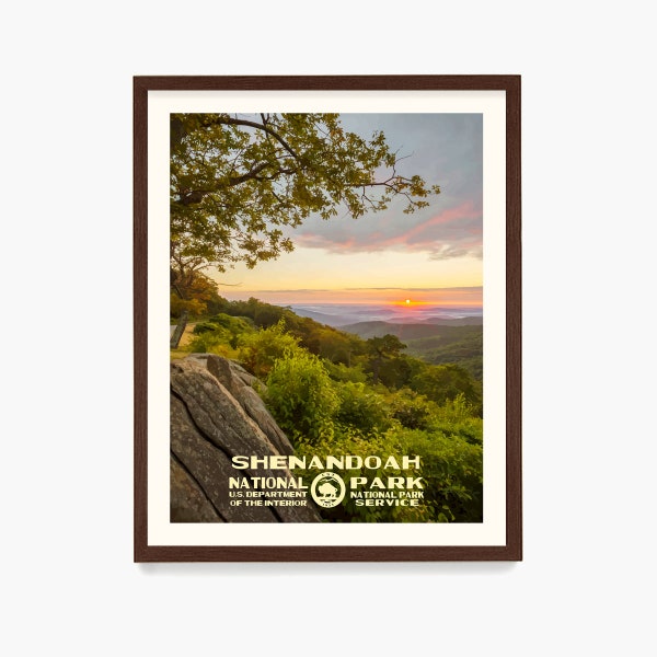 Shenandoah National Park Poster, Shenandoah Wall Art, WPA Inspired Landscape, Appalachian Trail, Virginia Home Decor, Backpacker Gift