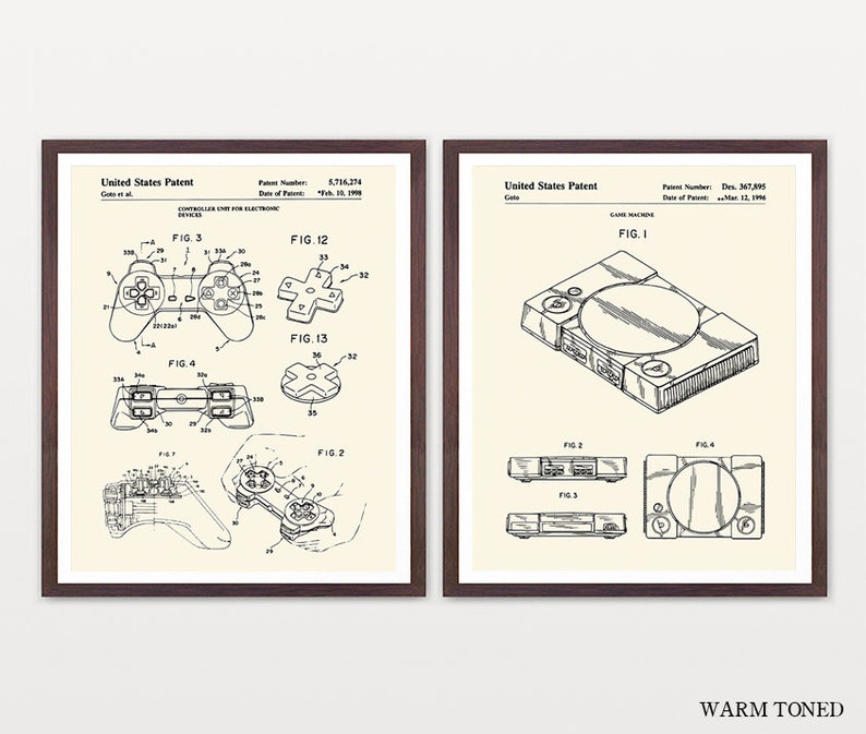 Video Game Patent Poster Video Game Wall Art Video Game - Etsy