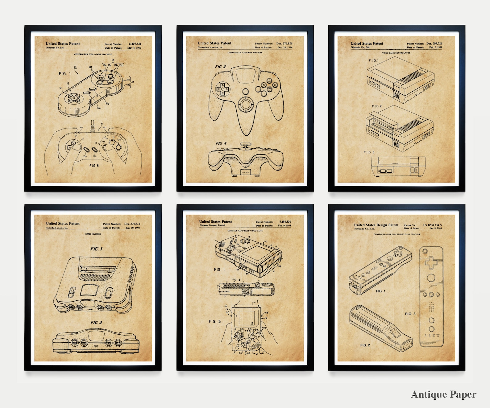 Video Game Patent Poster Video Game Wall Art Gamer Gift E - Etsy