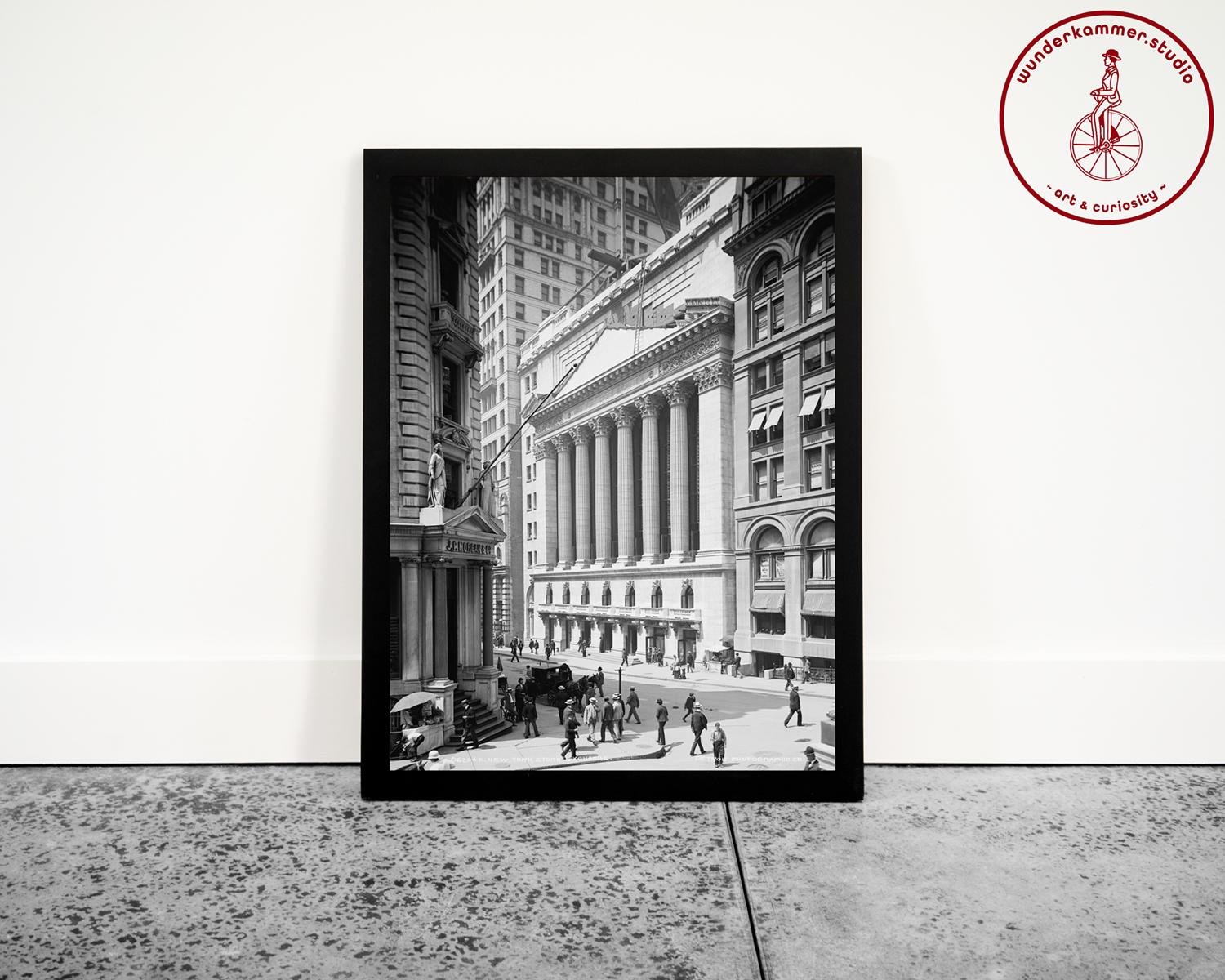 ニューヨーク証券取引所の写真 - ヴィンテージウォールストリートの白黒プリント、歴史的な金融街のアート、ニューヨークのオフィスの装飾 - Etsy 日本