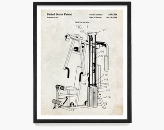 Weight Lifting Patent Poster, Gym Art Decor, Body Building Poster, Gym Patent Art, Home Gym Art, Exercise Poster