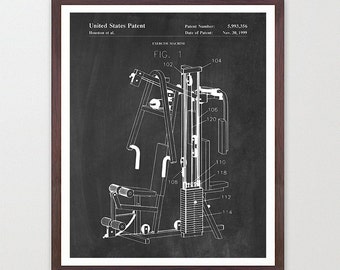 Weight Lifting Patent Poster, Gym Art Decor, Body Building Poster, Gym Patent Art, Home Gym Art, Exercise Poster