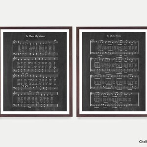 Hymnal Art Print Set, Hymn Poster, Music Decor, Music Print, Hymnal ...