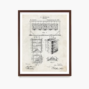 Bee Hive Patent Art Print: Vintage Beekeeping Poster