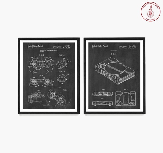 Video Game Patent Art Print: Game Room Decor