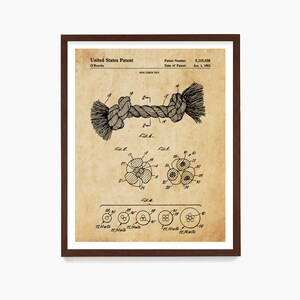 May include: A black and white illustration of a dog chew toy patent. The patent number is 5,215,038 and the date of patent is June 1, 1993. The illustration shows a rope toy with a knot in the middle.