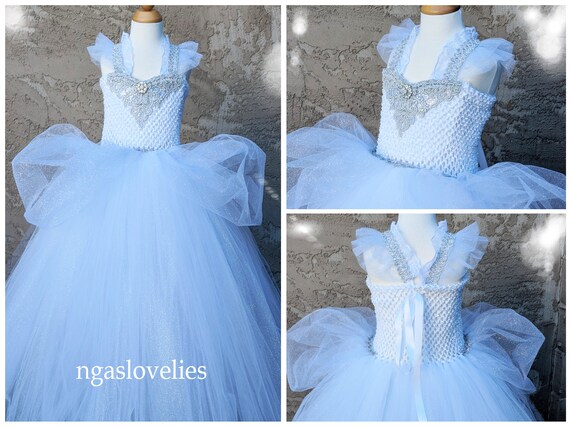 Disney Inspired White Cinderella Wedding Dress Snow Princess Etsy