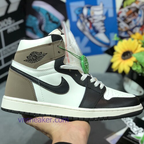 Jordan-1-Retro High White University Brown White Sneaker | Custom Sneaker Gift For shops Birthday