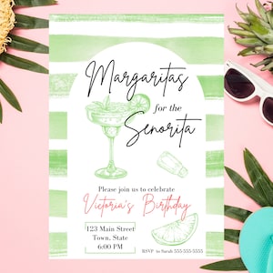 Margaritas for the Senorita Digital Invitation | Birthday | Margarita invitation | Party invitation | Birthday Invitation |
