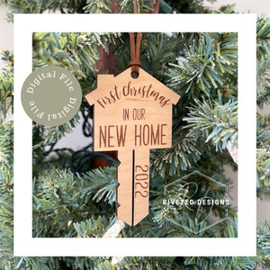New Home Key Ornament DIGITALE DATEI DOWNLOAD | New Home Ornament | Makler Geschenk | Neues Zuhause Geschenk | Hauseinweihung