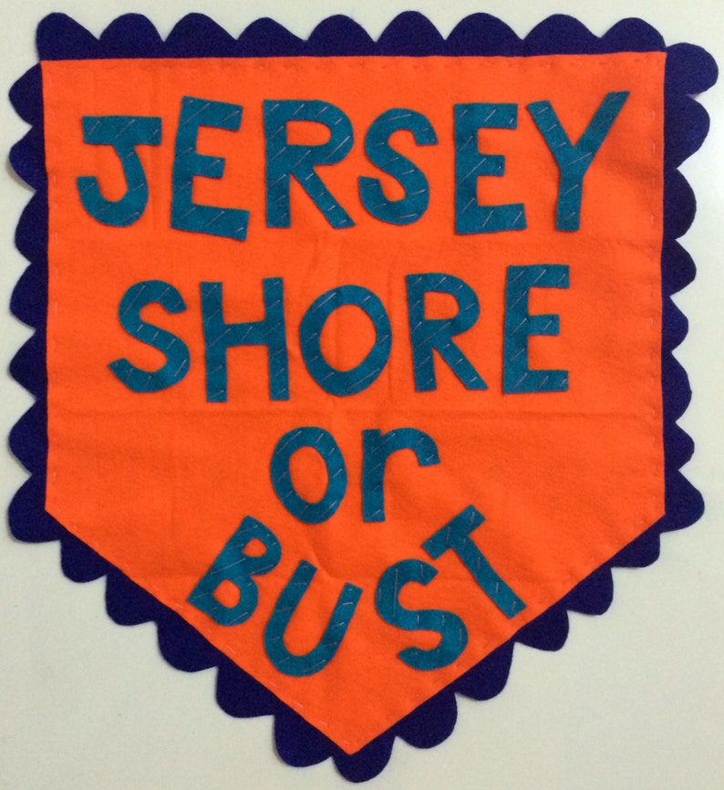 JERSEY SHORE OR Bust: Felt Banners, Wall Hangings image 1