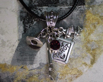 Witchcraft Charm Necklace on Vegan Cotton Cord