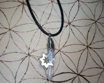 Shooting Star Quartz Point Necklace OOAK