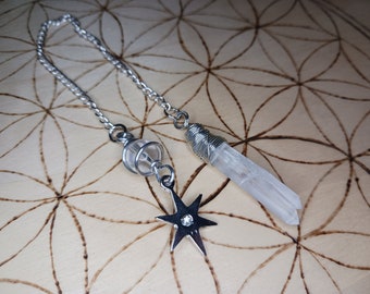 Quartz and Star Pendulum hand made OOAK