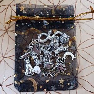 Charm Casting Kit for Divination - Assorted Charms and Trinkets