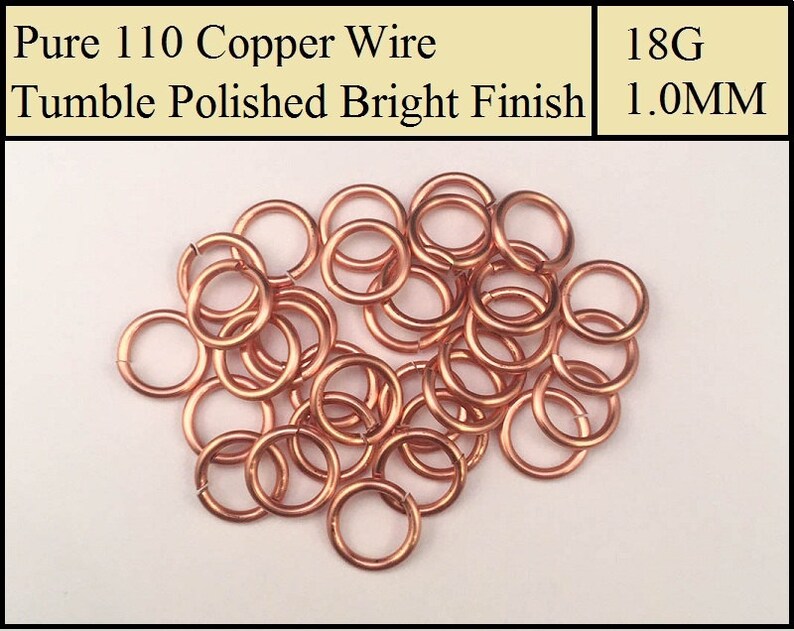 100 Copper Jump Rings 18 Gauge 1.0MM Saw Cut on Sale Etsy