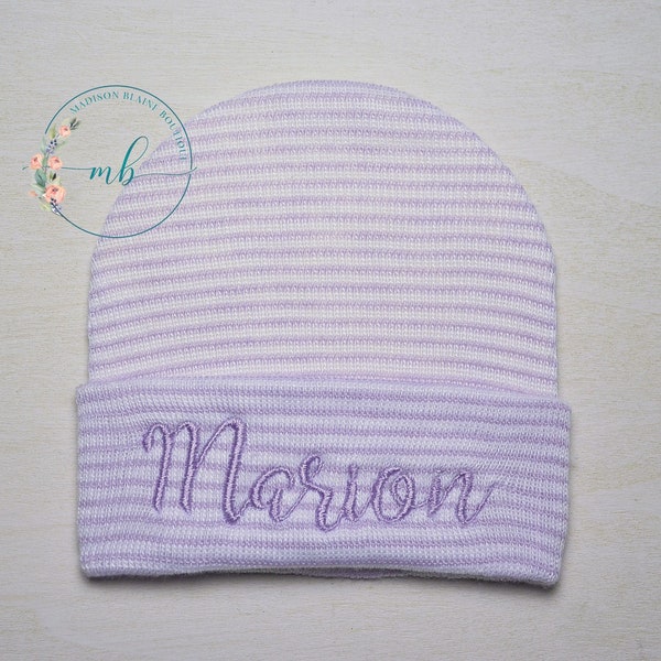 Newborn Hat Girl / Personalized Newborn Hat / Newborn Hospital Hat / Baby Girl Hospital Hat / Baby Girl Hat / Baby Shower Gift