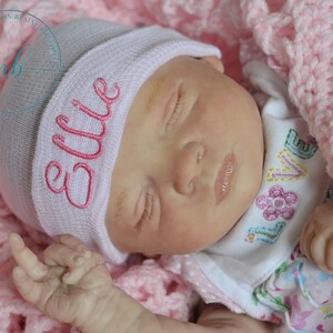 Personalized Newborn Girl Hospital Hat – Embroidered Baby Shower Gift
