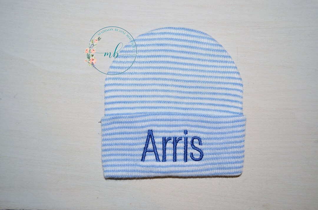 Newborn Hat Boy / Personalized Newborn Hat / Newborn Hospital Etsy