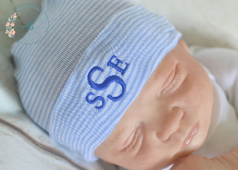 Newborn Hat Boy / Personalized Newborn Hat / Newborn Hospital Etsy