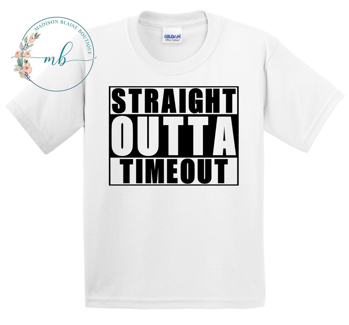 Straight outta time out tshirt boys shirt toddler boy Etsy