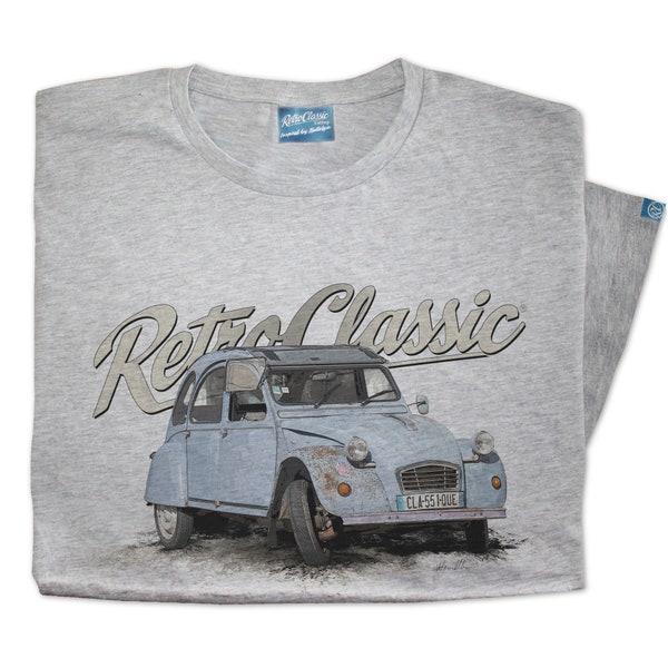 RetroClassic Classi 2CV (deux Chevaux) Auto Herren T-Shirt