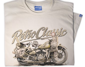 RetroClassic 1942 US Army American WLA Motorcycle Mens T-shirt