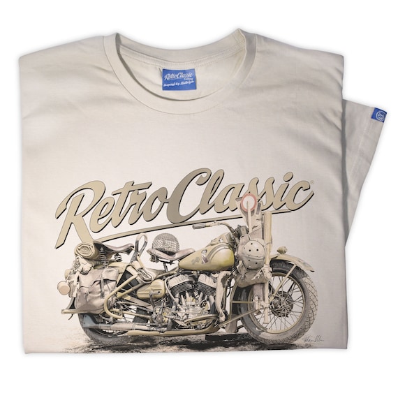 T-shirt Homme Coton Gildan Lourd - Motif Moto Armée Motard - Neuf Sans étiquettes