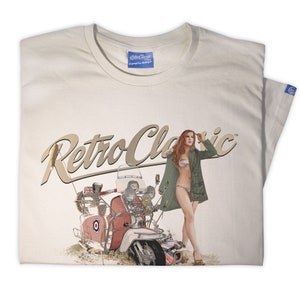 RetroClassic Classic MODs Scooter and Miss Wales 2011 Mens T-shirt