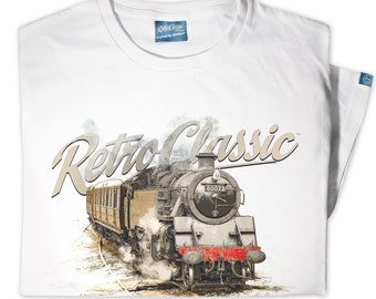 RetroClassic 1950s BR Standard Class 4 Tank Steam Train Camiseta