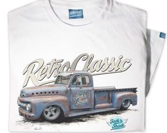 RetroClassic Jack&#39;s Shack 1952 f100 Monster Pick-Up Truck Mens T-Shirt