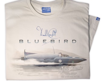 RetroClassic Mens 1958 Donald Campbell 'Water Speed' Bluebird K7 Hydroplane T-Shirt