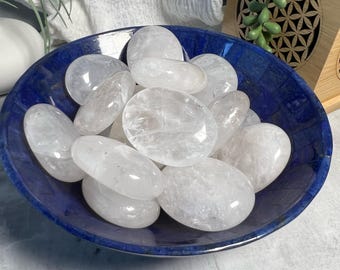Small Clear Quartz Palm Stones - The Stone for Energizing and Harmonizing