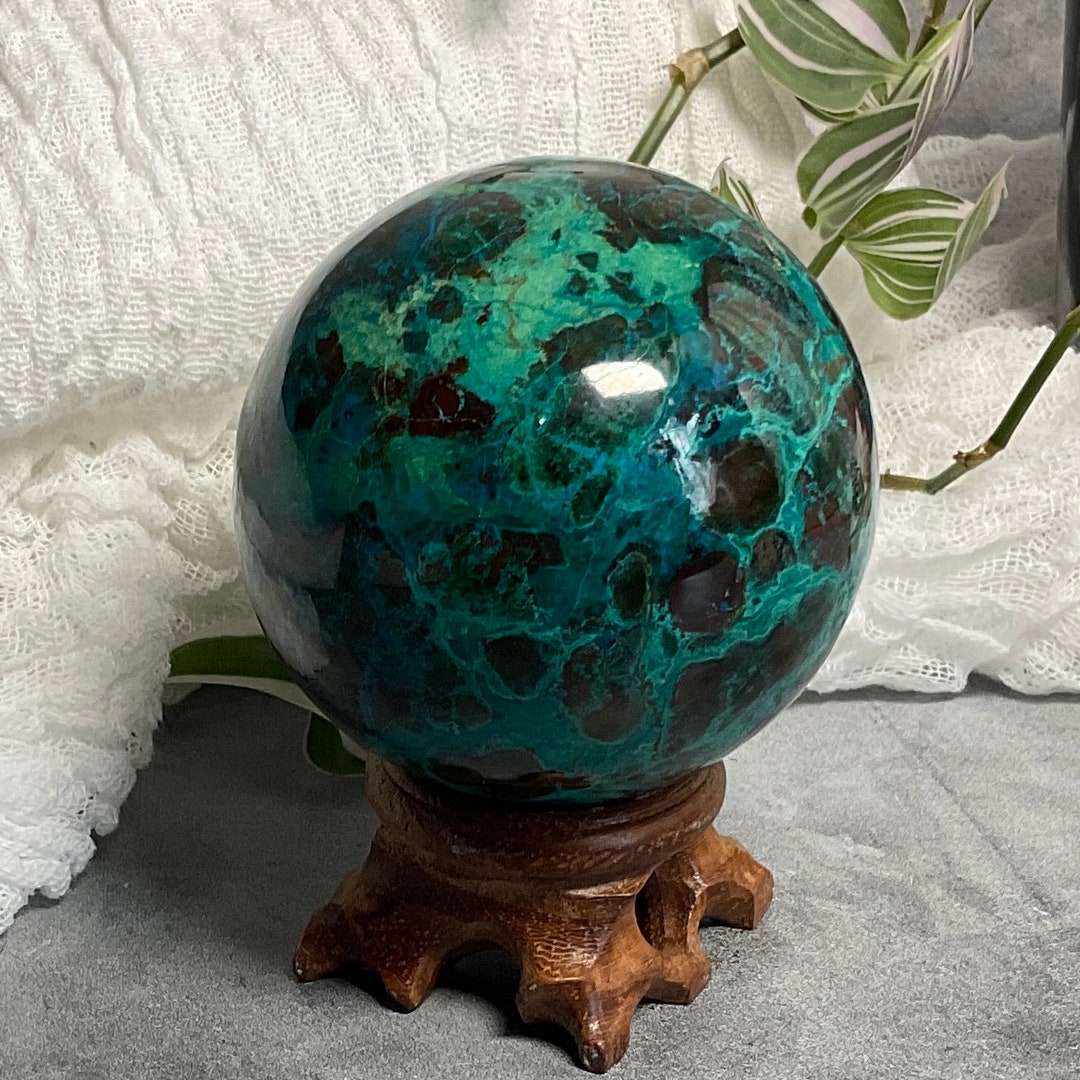 Chrysocolla Sphere the Stone for Knowledge and Strength - Etsy