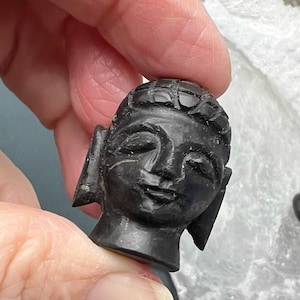 Mini Shungite Buddha Head - The Stone for Purification and Grounding