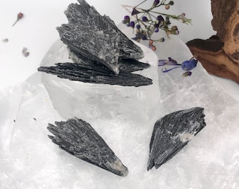 Natural Black Kyanite Blade - The Stone for Protection and Grounding