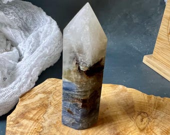 Blue Kyanite in Quartz Tower  - The Stone for Alignment