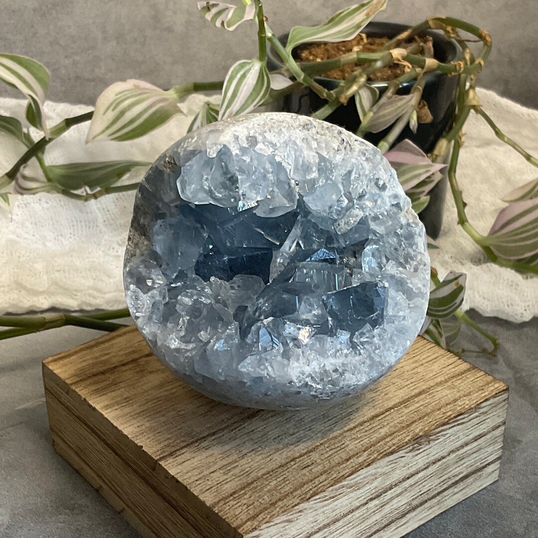 Geode Rough Stone Rough Celestite Geode - the Stone for Peaceful Energy - Etsy