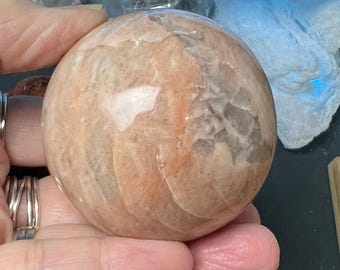 Peach Moonstone Sphere  - The Stone for Soothing Anxiety