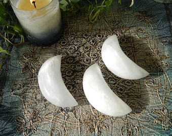 Selenite Crescent Moon -  The Stone for Calm and Peace