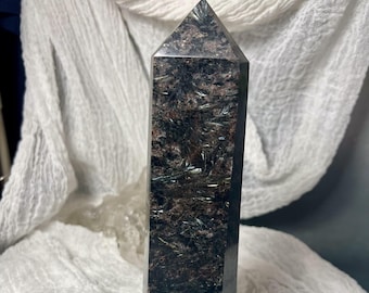 Arfvedsonite Generator/Tower - The Stone for Manifestation