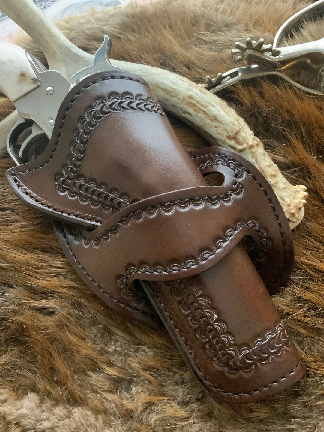 FULLY LINED Cross Draw Holster, Western, Colt Single Action Army, Ruger