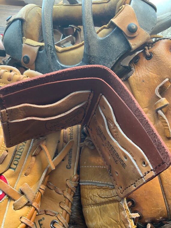 Repurposed Baseball Glove Leather Wallet Handcrafted From Old
