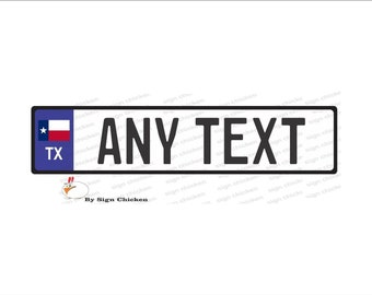 ANY TEXT PUERTO RICO FLAG TRD EURO STYLE TAG BMW European license plate