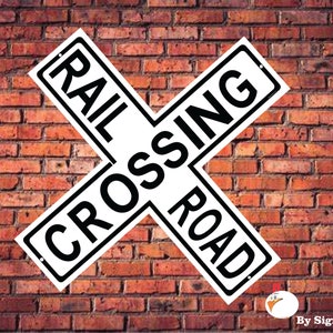 CROSSBUCK 鉄道標識、エンボス加工、列車装飾、標識