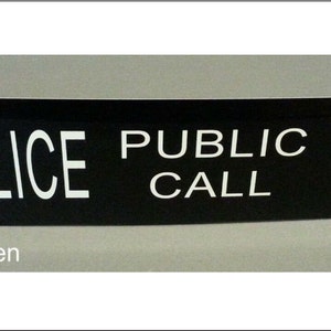 Police Box, Telephone Sign, for Dr. Who fans, Embossed