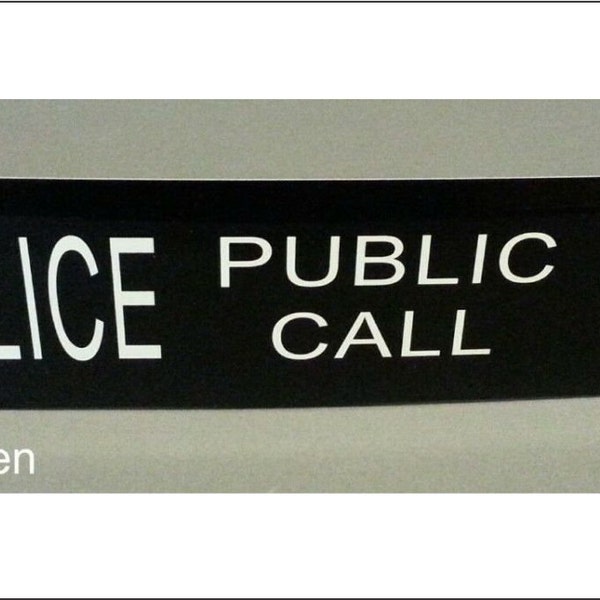 Police Box, Telephone Sign, for Dr. Who fans, Embossed