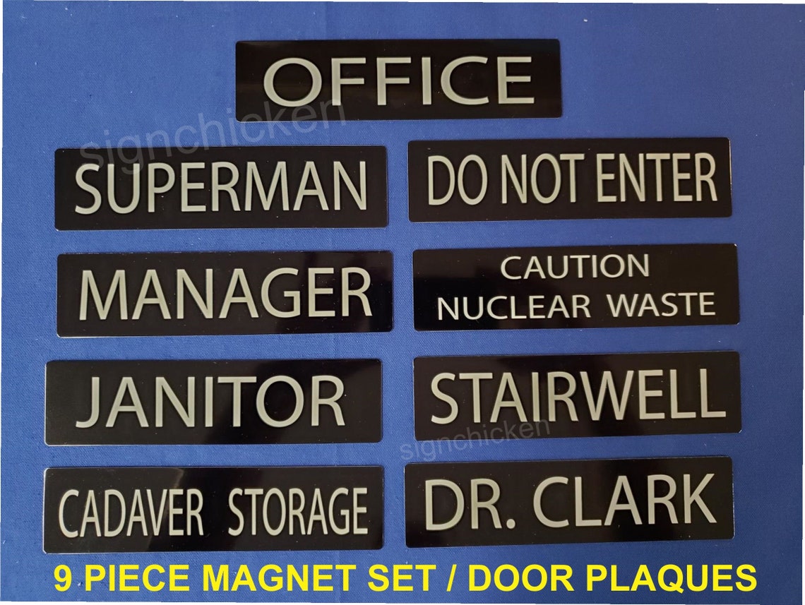 Funny Office Door Signs / Plaques Gag Gift Office Prank Etsy